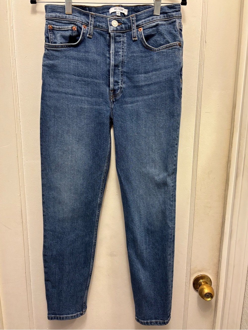 RE/DONE Button Fly Jeans Size 27 Medium Wash